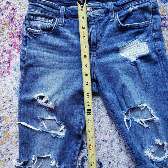 JOE'S Boyfriend Slim Crop Ripped Distressed Jeans in Kency Size 24 - Picture 11 of 15
